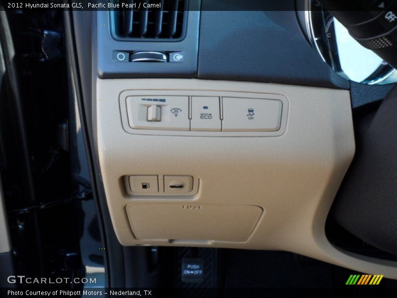 Pacific Blue Pearl / Camel 2012 Hyundai Sonata GLS