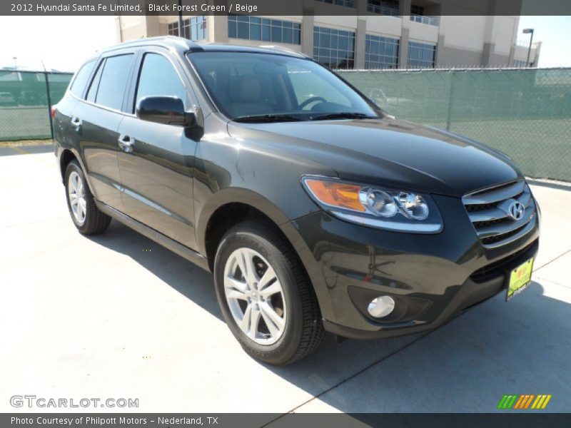 Black Forest Green / Beige 2012 Hyundai Santa Fe Limited