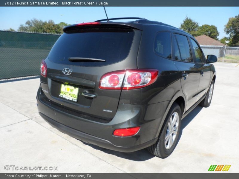 Black Forest Green / Beige 2012 Hyundai Santa Fe Limited