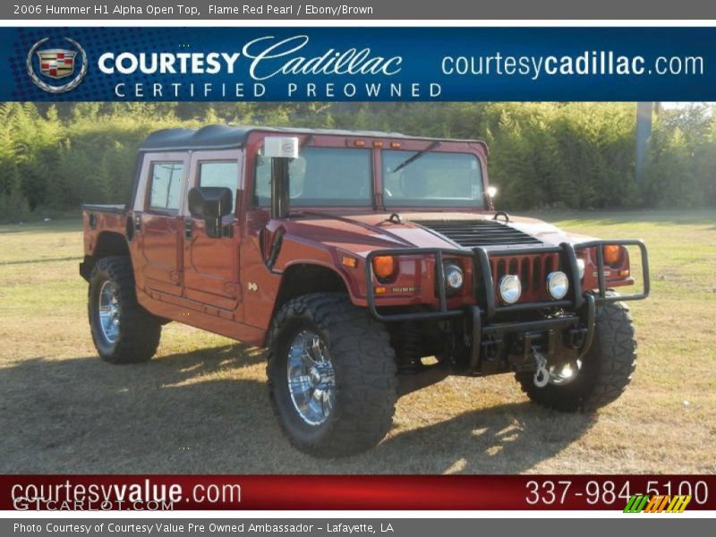 Flame Red Pearl / Ebony/Brown 2006 Hummer H1 Alpha Open Top