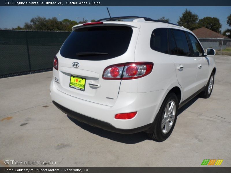 Glacier White / Beige 2012 Hyundai Santa Fe Limited V6