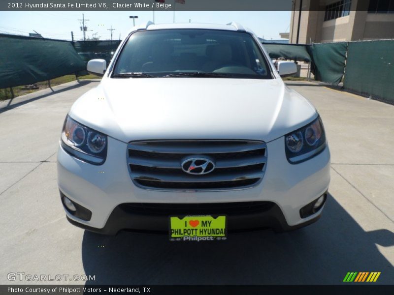 Glacier White / Beige 2012 Hyundai Santa Fe Limited V6