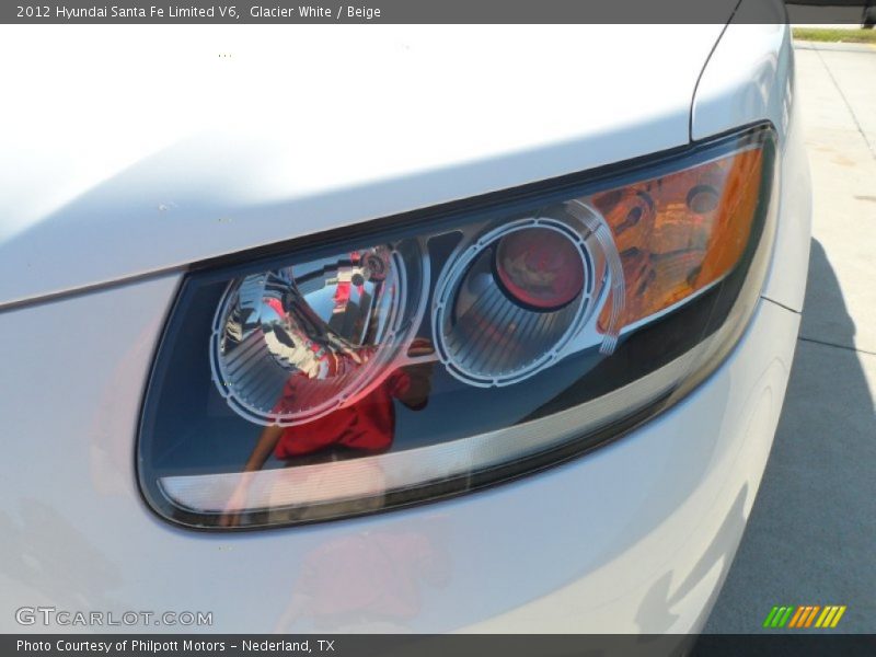 Glacier White / Beige 2012 Hyundai Santa Fe Limited V6