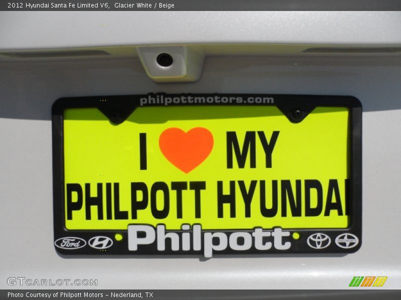 Glacier White / Beige 2012 Hyundai Santa Fe Limited V6