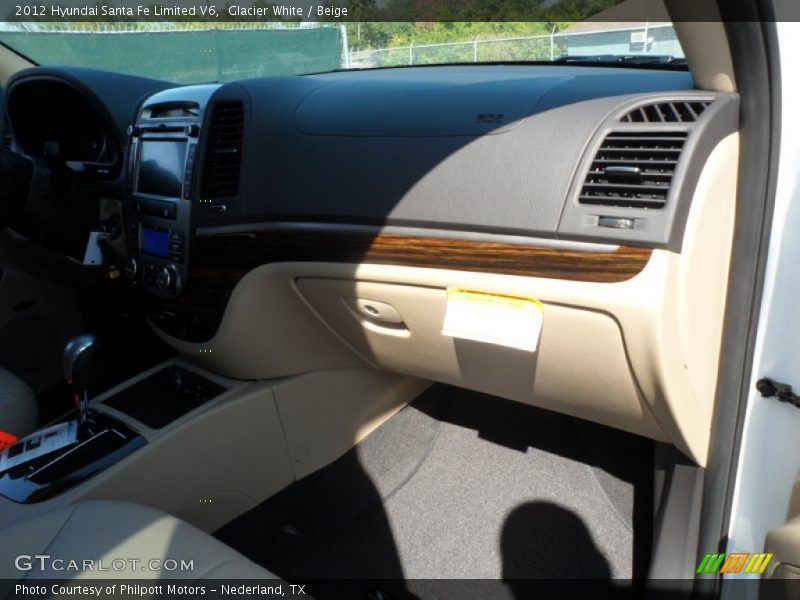 Glacier White / Beige 2012 Hyundai Santa Fe Limited V6