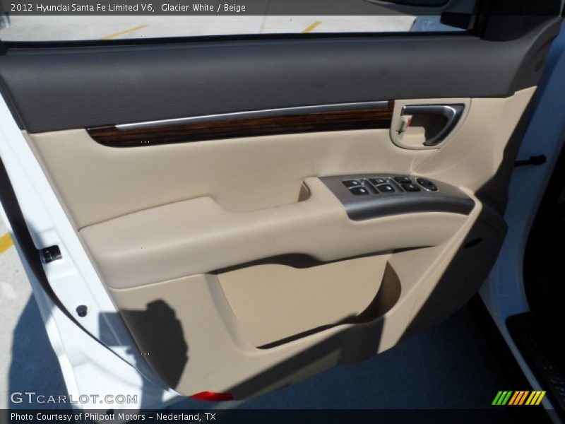 Glacier White / Beige 2012 Hyundai Santa Fe Limited V6