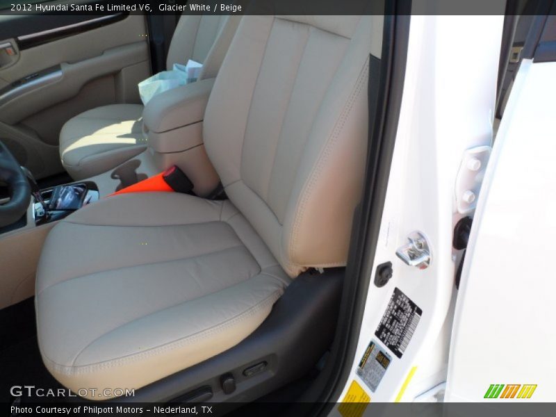 Glacier White / Beige 2012 Hyundai Santa Fe Limited V6