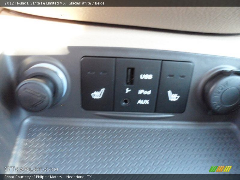 Glacier White / Beige 2012 Hyundai Santa Fe Limited V6