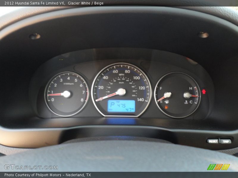  2012 Santa Fe Limited V6 Limited V6 Gauges