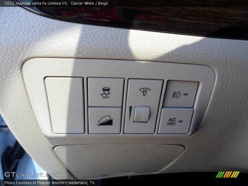 Glacier White / Beige 2012 Hyundai Santa Fe Limited V6