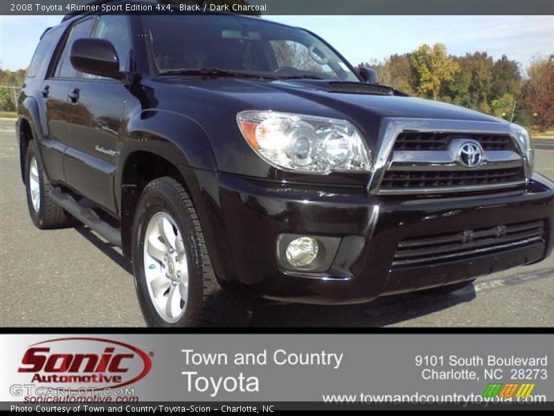 Black / Dark Charcoal 2008 Toyota 4Runner Sport Edition 4x4