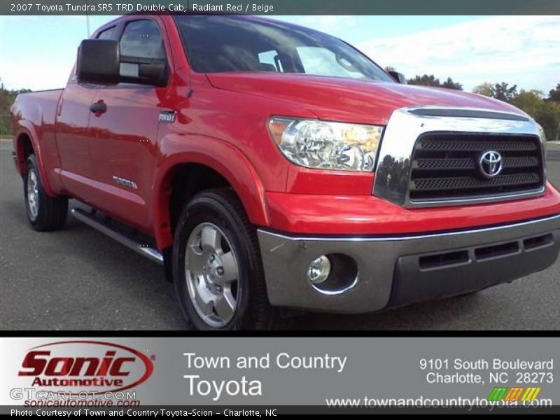 Radiant Red / Beige 2007 Toyota Tundra SR5 TRD Double Cab