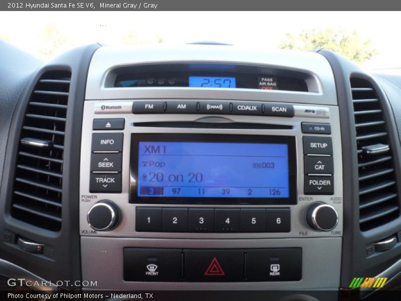Mineral Gray / Gray 2012 Hyundai Santa Fe SE V6