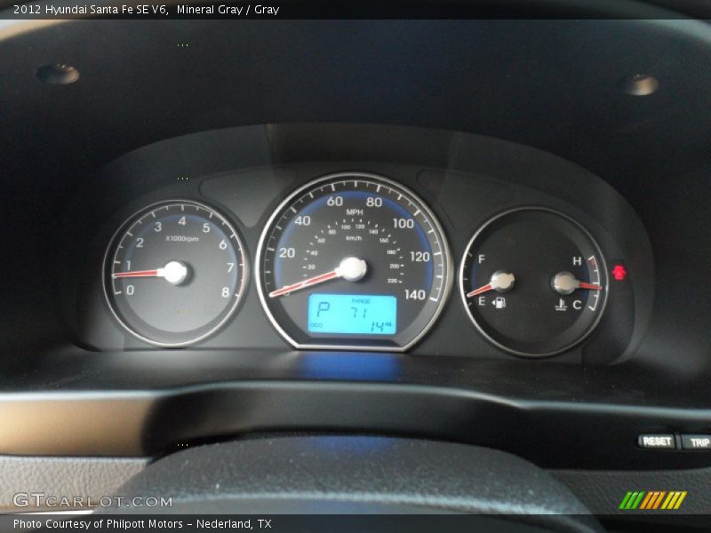  2012 Santa Fe SE V6 SE V6 Gauges