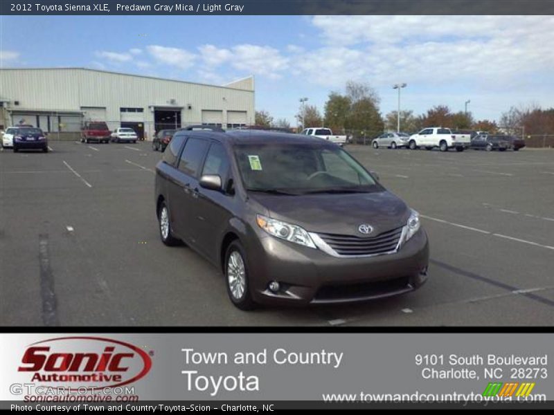 Predawn Gray Mica / Light Gray 2012 Toyota Sienna XLE