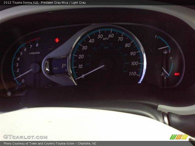 Predawn Gray Mica / Light Gray 2012 Toyota Sienna XLE