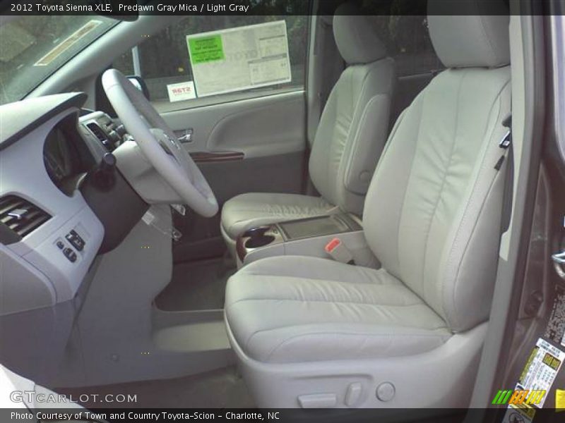 Predawn Gray Mica / Light Gray 2012 Toyota Sienna XLE