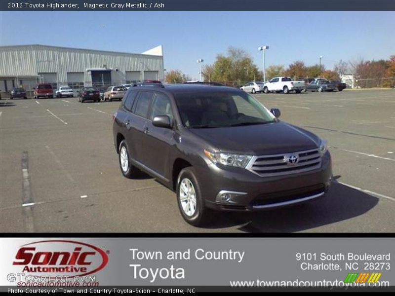 Magnetic Gray Metallic / Ash 2012 Toyota Highlander