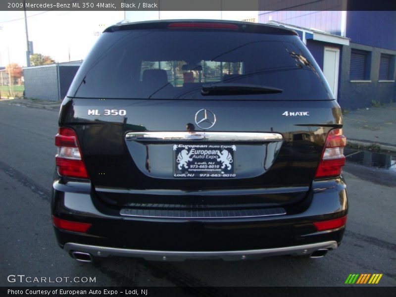 Black / Black 2009 Mercedes-Benz ML 350 4Matic