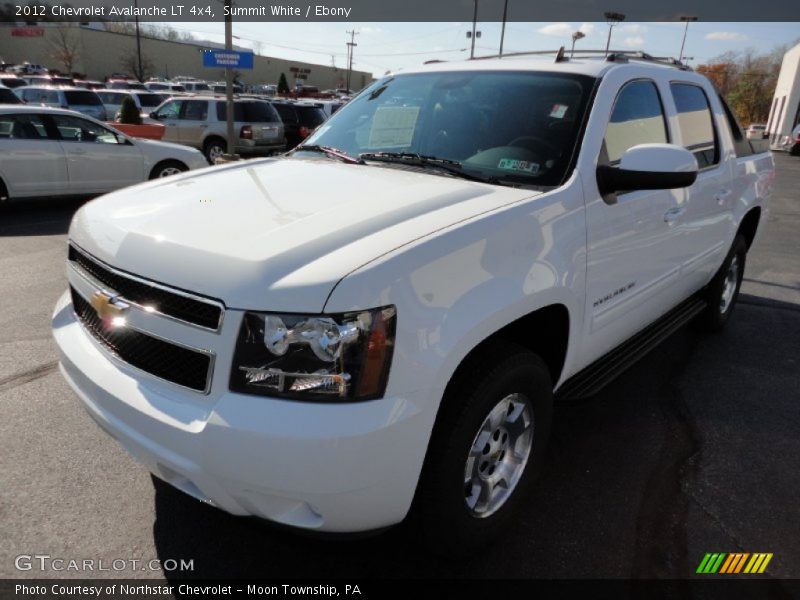 Summit White / Ebony 2012 Chevrolet Avalanche LT 4x4