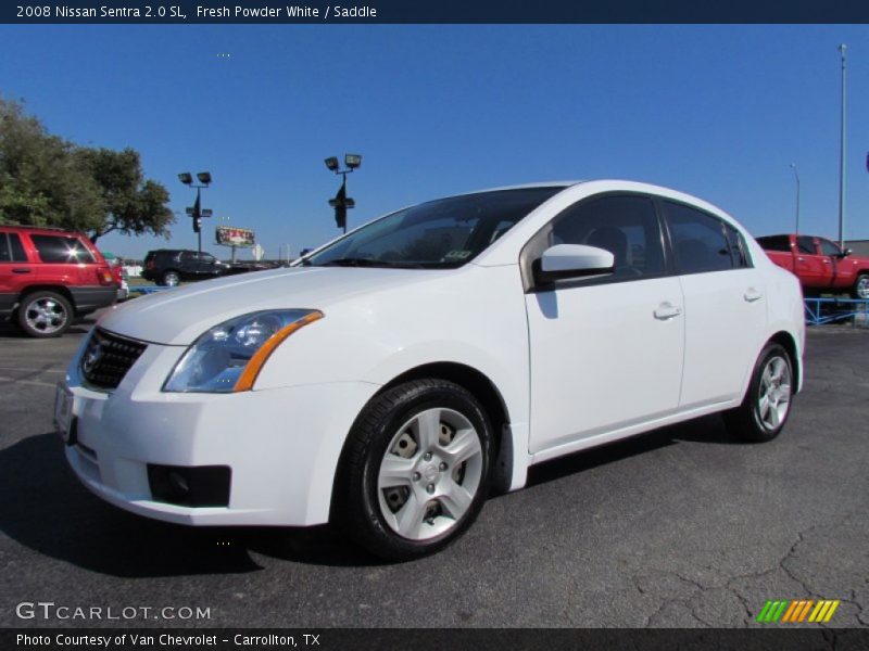 Fresh Powder White / Saddle 2008 Nissan Sentra 2.0 SL