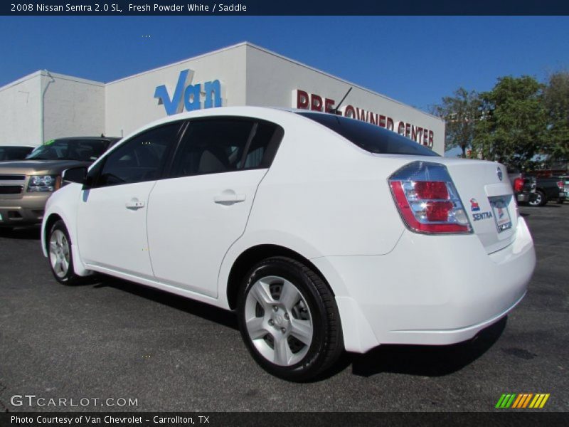 Fresh Powder White / Saddle 2008 Nissan Sentra 2.0 SL