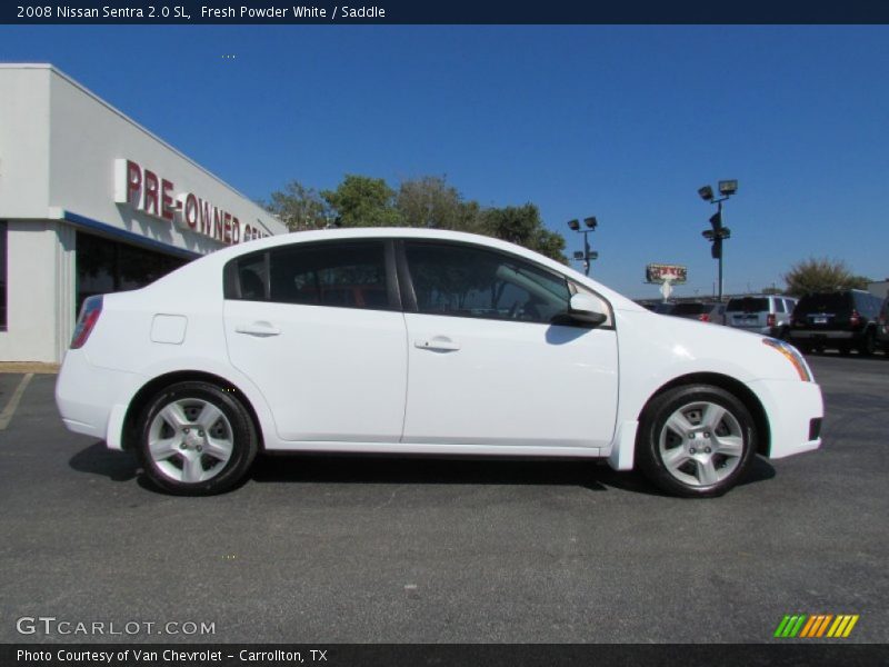 Fresh Powder White / Saddle 2008 Nissan Sentra 2.0 SL