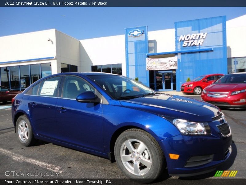 Blue Topaz Metallic / Jet Black 2012 Chevrolet Cruze LT