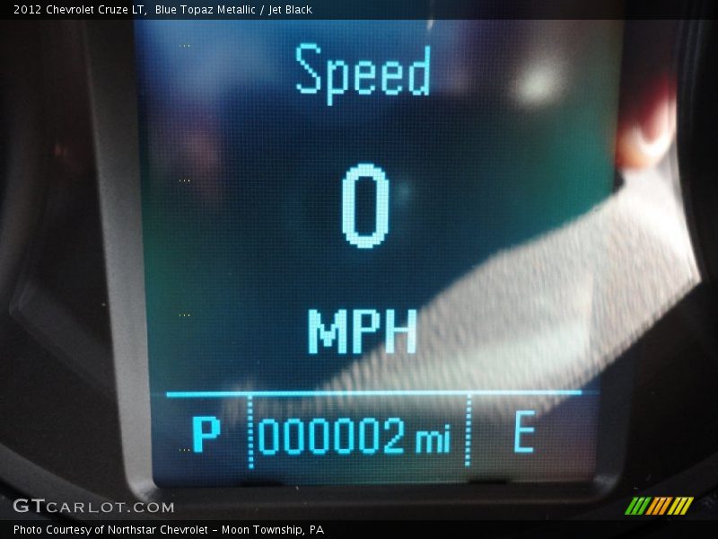 Blue Topaz Metallic / Jet Black 2012 Chevrolet Cruze LT
