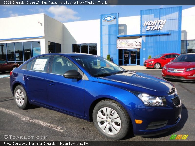 Blue Topaz Metallic / Jet Black/Medium Titanium 2012 Chevrolet Cruze LS