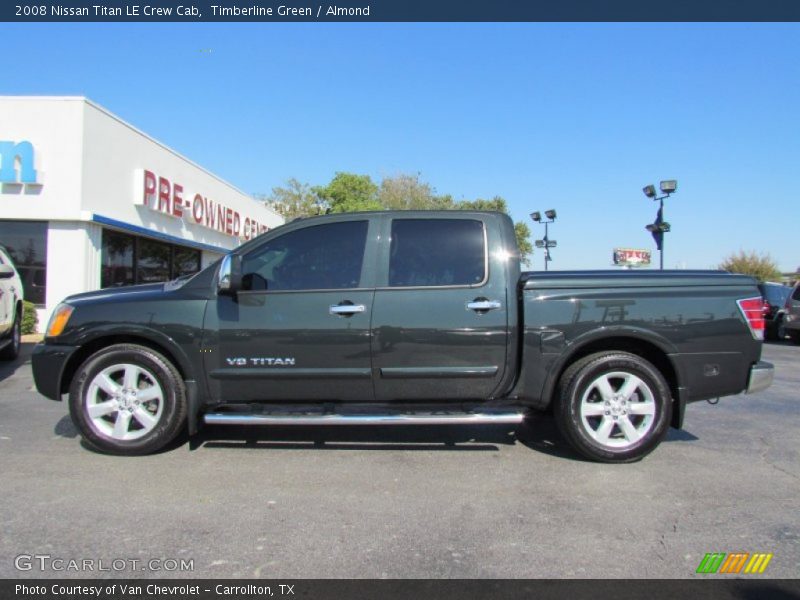 Timberline Green / Almond 2008 Nissan Titan LE Crew Cab