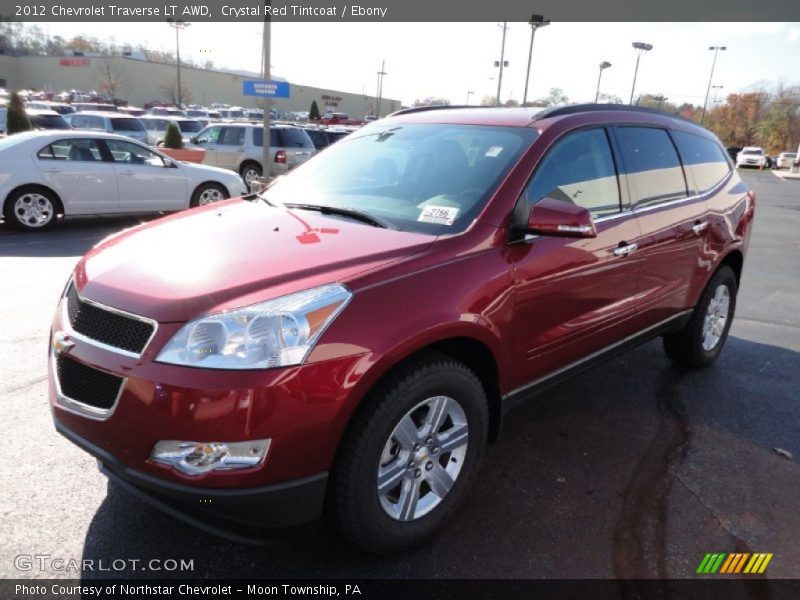 Crystal Red Tintcoat / Ebony 2012 Chevrolet Traverse LT AWD