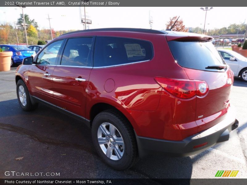 Crystal Red Tintcoat / Ebony 2012 Chevrolet Traverse LT AWD