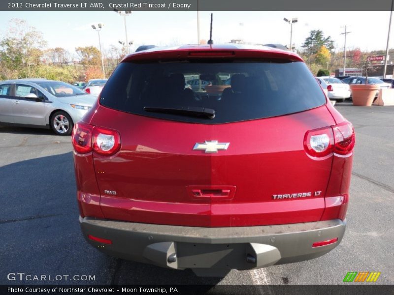 Crystal Red Tintcoat / Ebony 2012 Chevrolet Traverse LT AWD