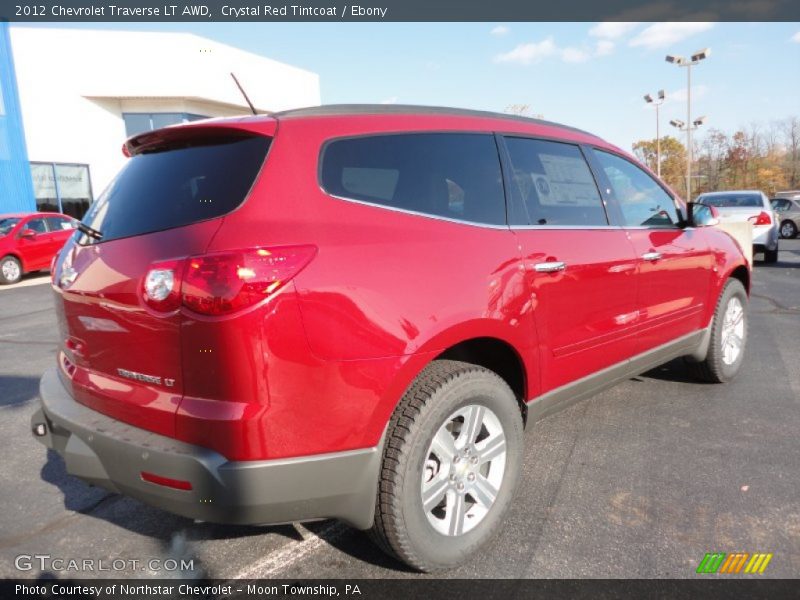 Crystal Red Tintcoat / Ebony 2012 Chevrolet Traverse LT AWD