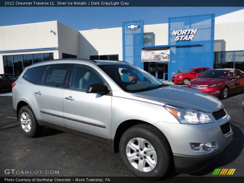 Silver Ice Metallic / Dark Gray/Light Gray 2012 Chevrolet Traverse LS