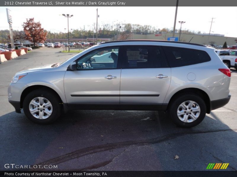 Silver Ice Metallic / Dark Gray/Light Gray 2012 Chevrolet Traverse LS