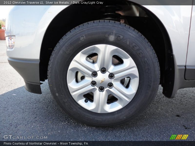 Silver Ice Metallic / Dark Gray/Light Gray 2012 Chevrolet Traverse LS