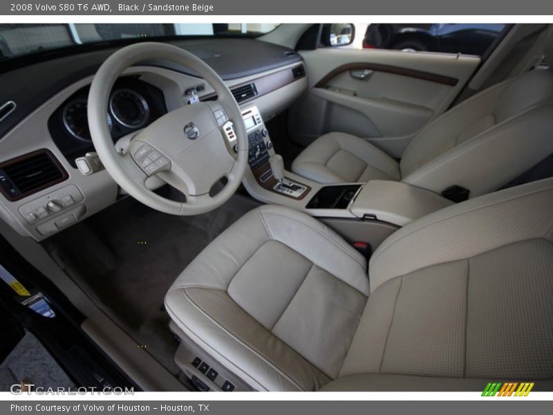 Black / Sandstone Beige 2008 Volvo S80 T6 AWD