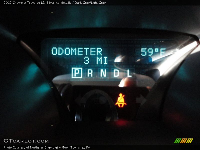 Silver Ice Metallic / Dark Gray/Light Gray 2012 Chevrolet Traverse LS