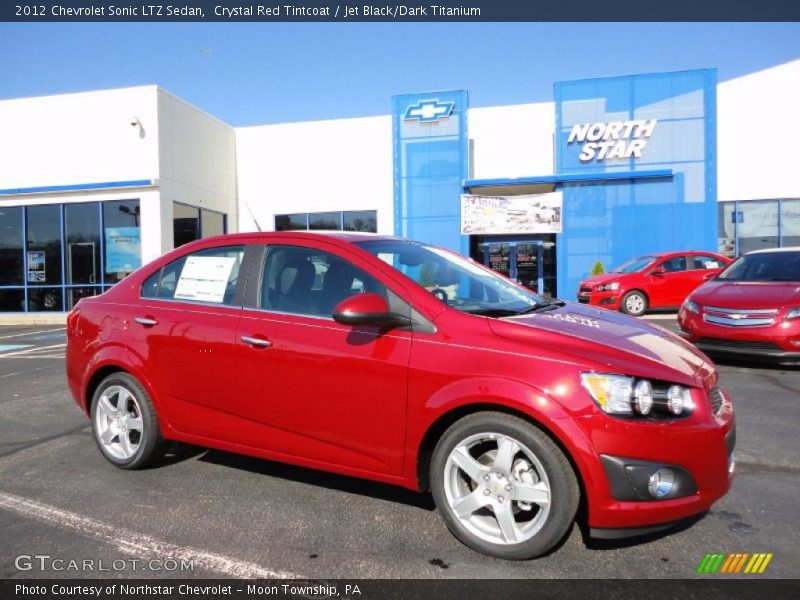 Crystal Red Tintcoat / Jet Black/Dark Titanium 2012 Chevrolet Sonic LTZ Sedan
