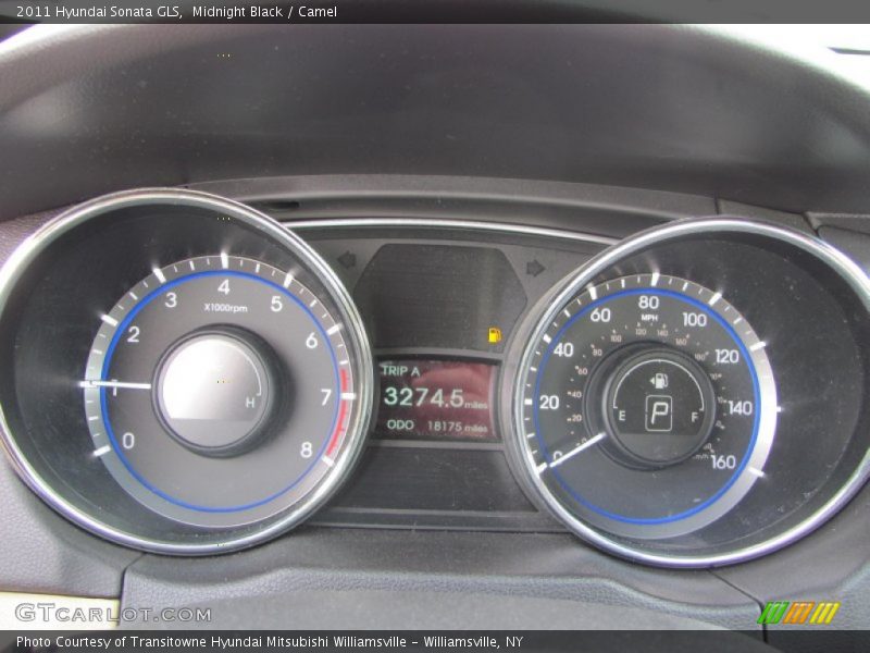 Midnight Black / Camel 2011 Hyundai Sonata GLS