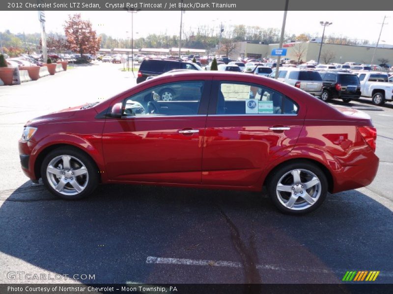 Crystal Red Tintcoat / Jet Black/Dark Titanium 2012 Chevrolet Sonic LTZ Sedan