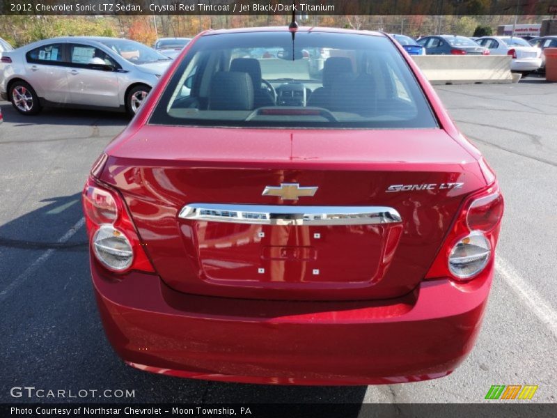Crystal Red Tintcoat / Jet Black/Dark Titanium 2012 Chevrolet Sonic LTZ Sedan