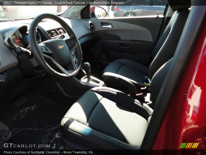 Crystal Red Tintcoat / Jet Black/Dark Titanium 2012 Chevrolet Sonic LTZ Sedan