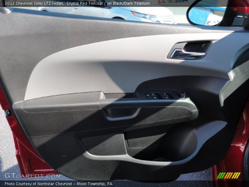Crystal Red Tintcoat / Jet Black/Dark Titanium 2012 Chevrolet Sonic LTZ Sedan