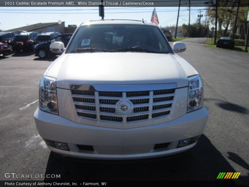 White Diamond Tricoat / Cashmere/Cocoa 2011 Cadillac Escalade Premium AWD