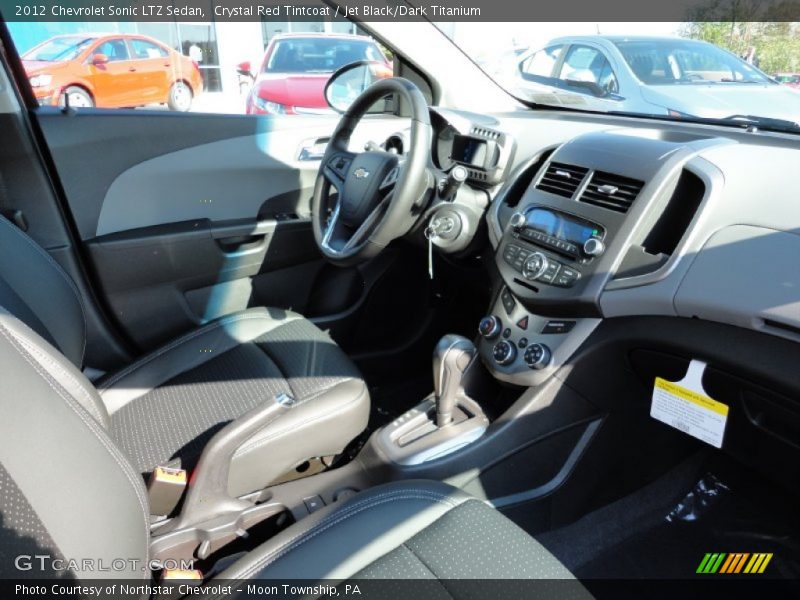 Crystal Red Tintcoat / Jet Black/Dark Titanium 2012 Chevrolet Sonic LTZ Sedan