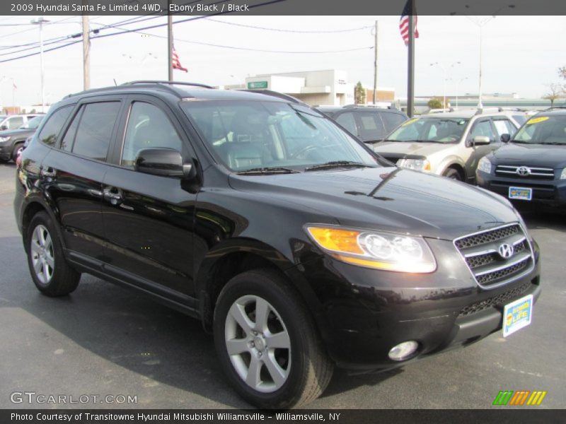 Ebony Black / Black 2009 Hyundai Santa Fe Limited 4WD