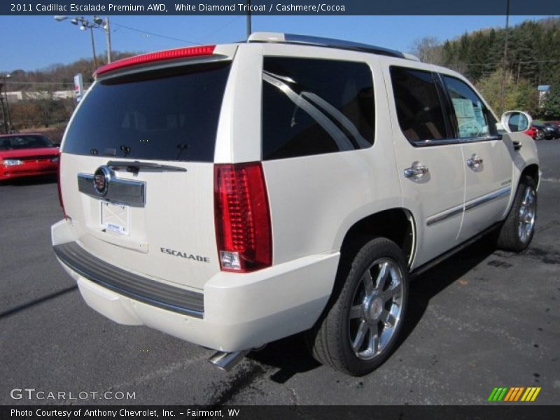 White Diamond Tricoat / Cashmere/Cocoa 2011 Cadillac Escalade Premium AWD